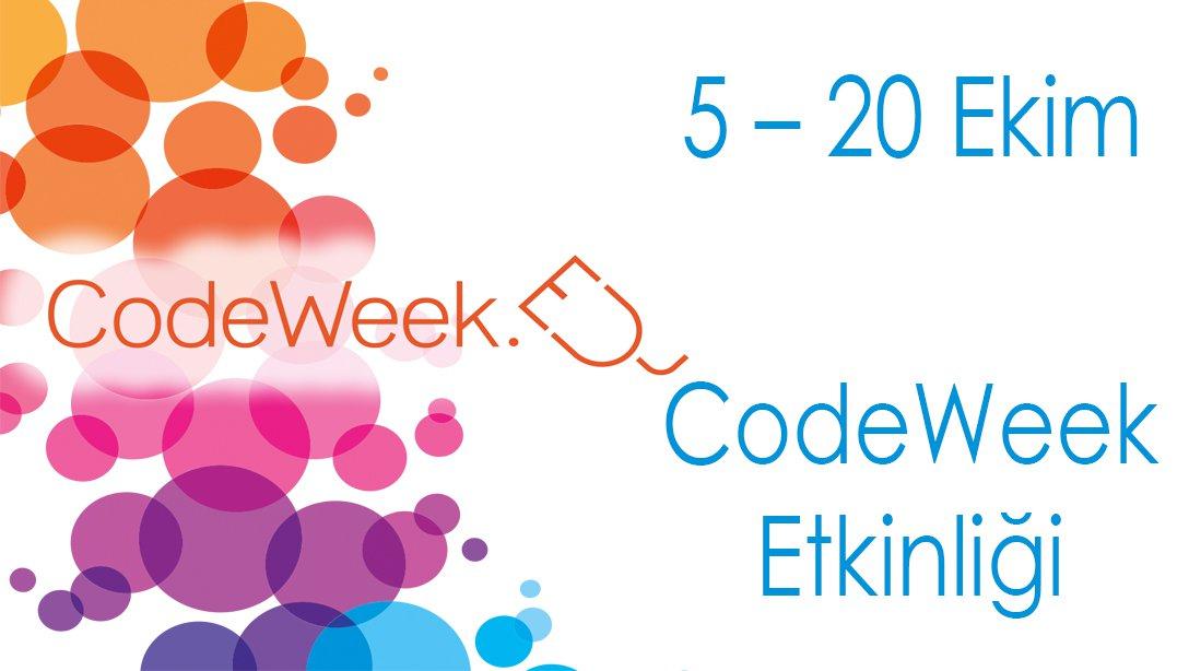 KODLANTEP Projesi Çerçevesinde  CodeWeek (5 ? 20 Ekim) Etkinliğimiz