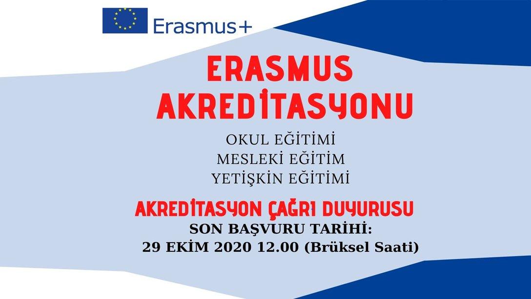 Erasmus Programı Okul Eğitimi, Mesleki Eğitim ve Yetişkin Eğitimi Akreditasyon Çağrısına İlişkin Duyuru